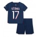 Paris Saint-Germain Vitinha Ferreira #17 Barnkläder Hemma matchtröja till baby 2023-24 Kortärmad (+ Korta byxor) Billigt